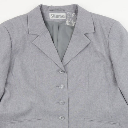 Womens UK Size 18 SLIMMA Regular Grey Blazer