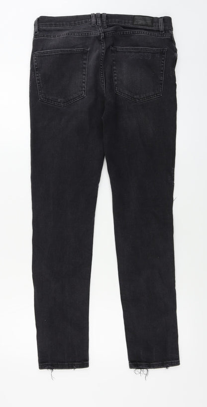 Womens UK Size 30 in Preworn Regular Fit Skinny Black Jeans