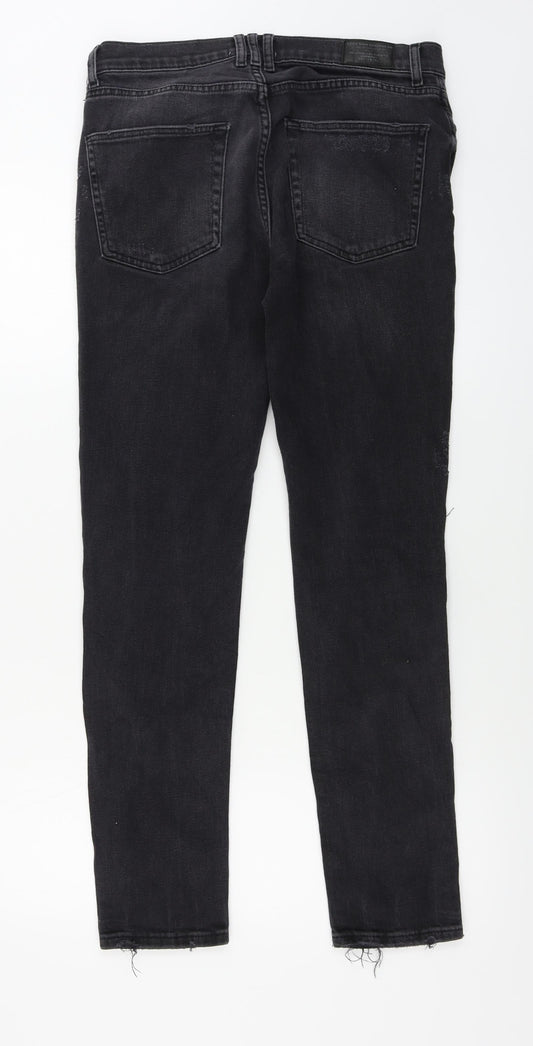 Womens UK Size 30 in Preworn Regular Fit Skinny Black Jeans