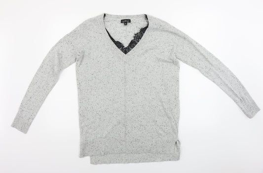 Womens UK Size 8 Topshop Grey Pullover Jumper
