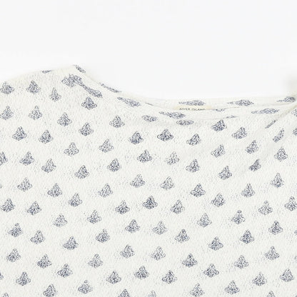 River Island  Womens White Floral  Pullover Jumper Size L