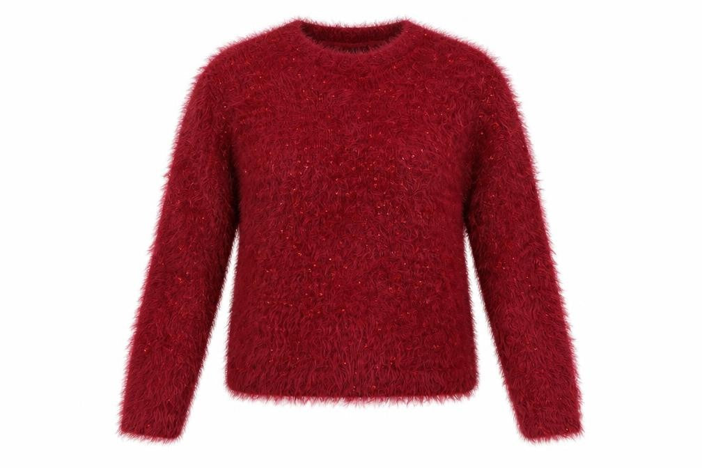 Womens UK Size S Papaya Purple Pullover Jumper