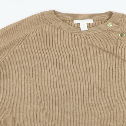 Womens UK Size M H&M Brown Pullover Jumper