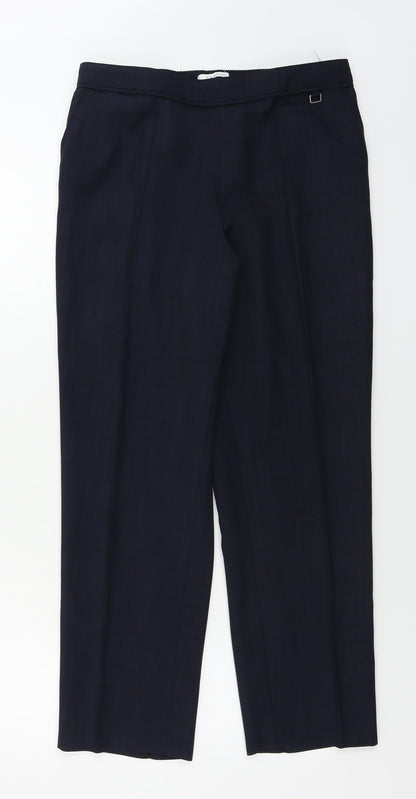 Womens UK Size 14 Marks and Spencer Regular Fit  Blue Trousers