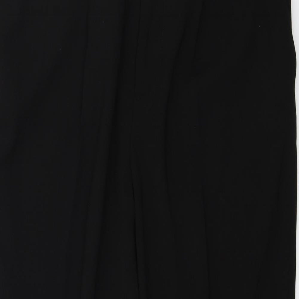 Womens UK Size L Preworn Regular Fit  Black Trousers