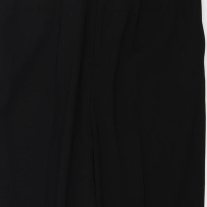 Womens UK Size L Preworn Regular Fit  Black Trousers