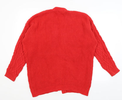 F&F Womens Red   Wrap Jumper Size 10