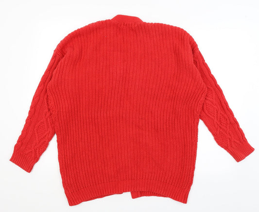 F&F Womens Red   Wrap Jumper Size 10