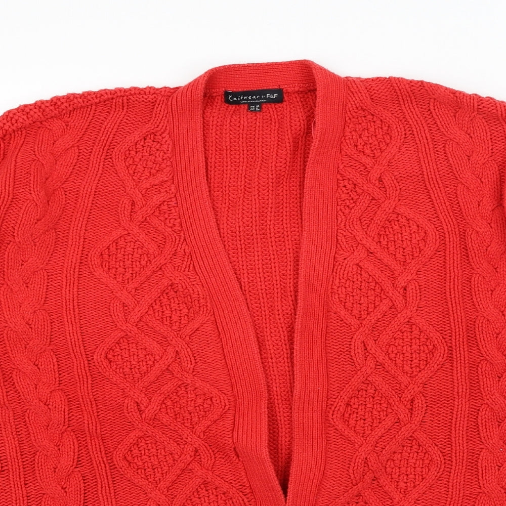 F&F Womens Red   Wrap Jumper Size 10