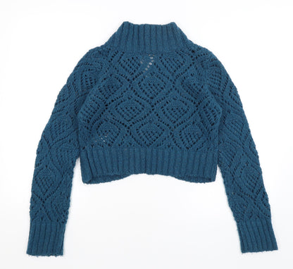 George Womens Blue   Wrap Jumper Size S