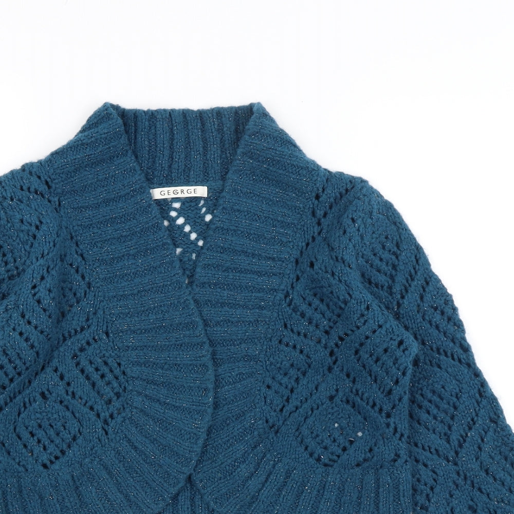 George Womens Blue   Wrap Jumper Size S