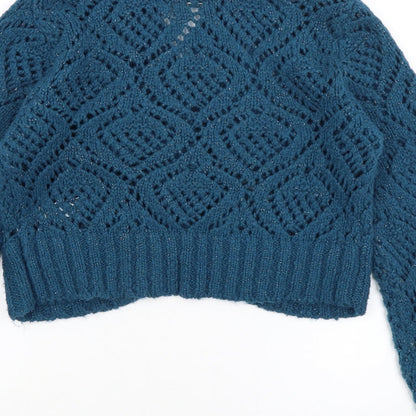 George Womens Blue   Wrap Jumper Size S