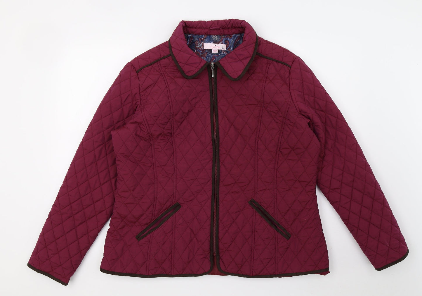 Julipa Womens Red   Quilted Coat Size 12