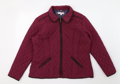 Julipa Womens Red   Quilted Coat Size 12