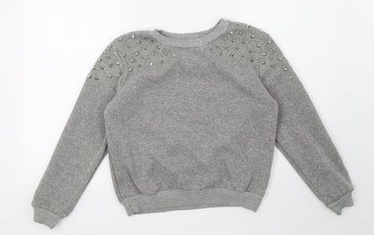 Womens UK Size S Preworn Grey Pullover Jumper