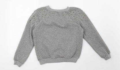 Womens UK Size S Preworn Grey Pullover Jumper