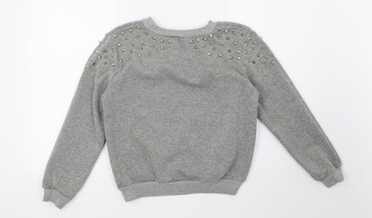 Womens UK Size S Preworn Grey Pullover Jumper