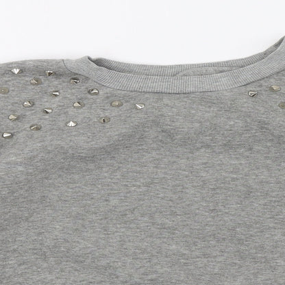 Womens UK Size S Preworn Grey Pullover Jumper
