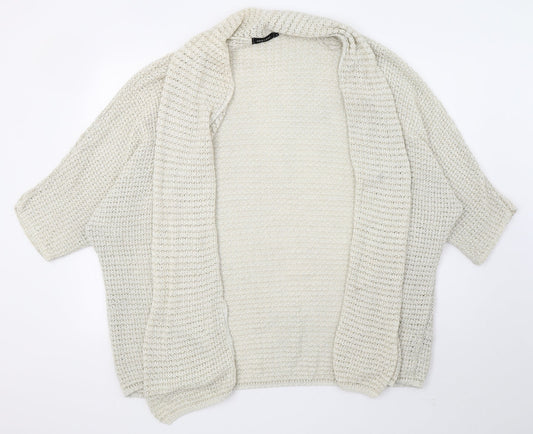 Womens UK Size L New Look White Wrap Jumper