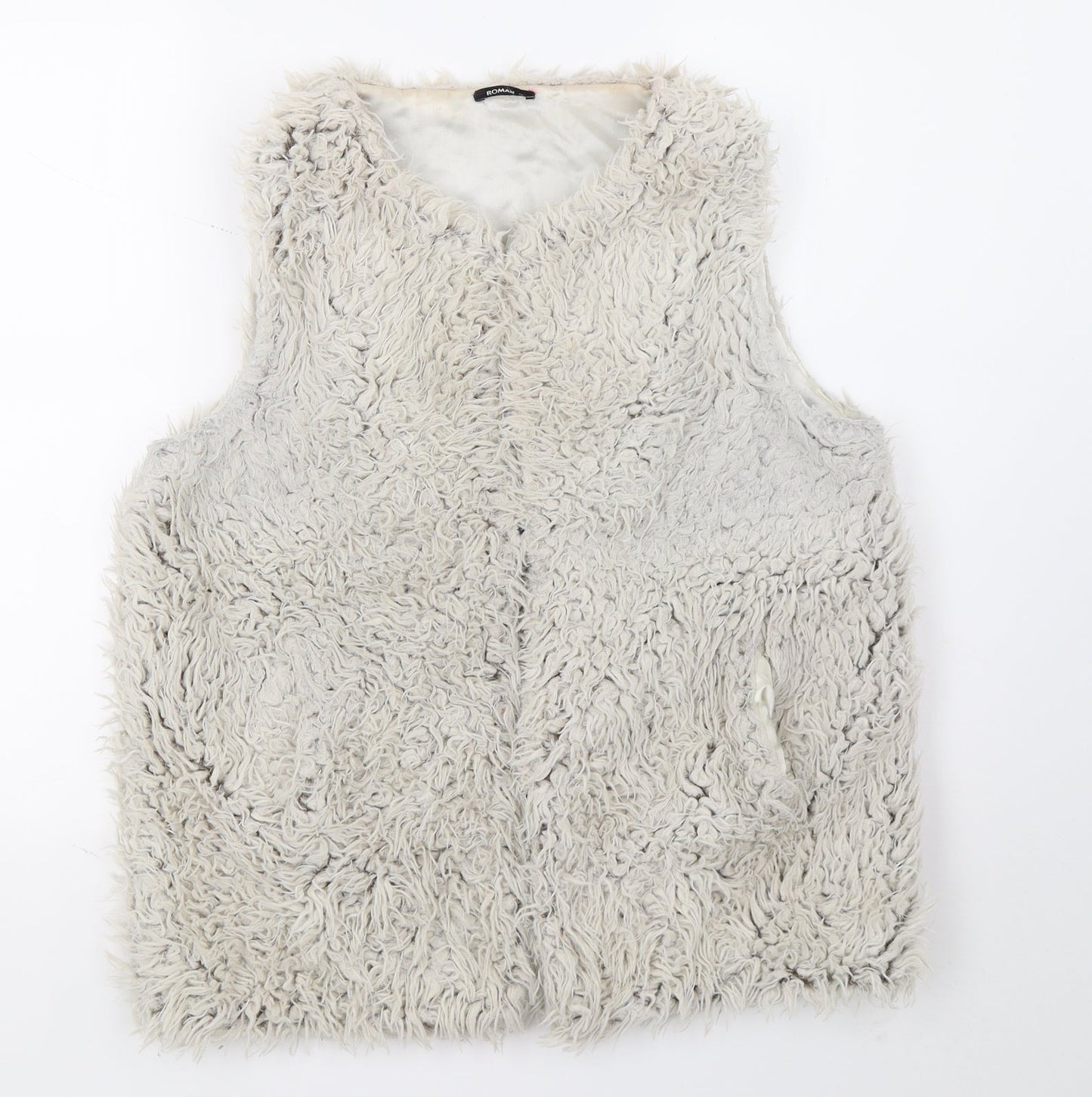 Womens UK Size 12 Roman Grey Vest Jumper