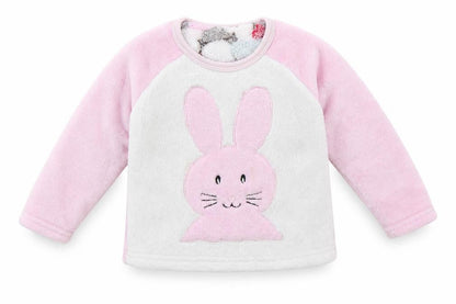 Jumbo Girls Pink Solid  Top Pyjama Top Size 4 Years  - Rabbit