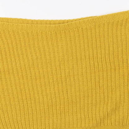 Womens UK Size M Missguided Yellow Pullover Jumper