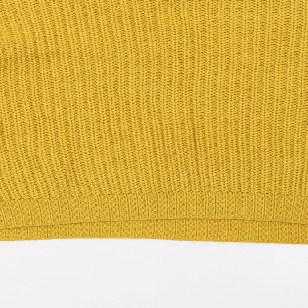 Womens UK Size M Missguided Yellow Pullover Jumper