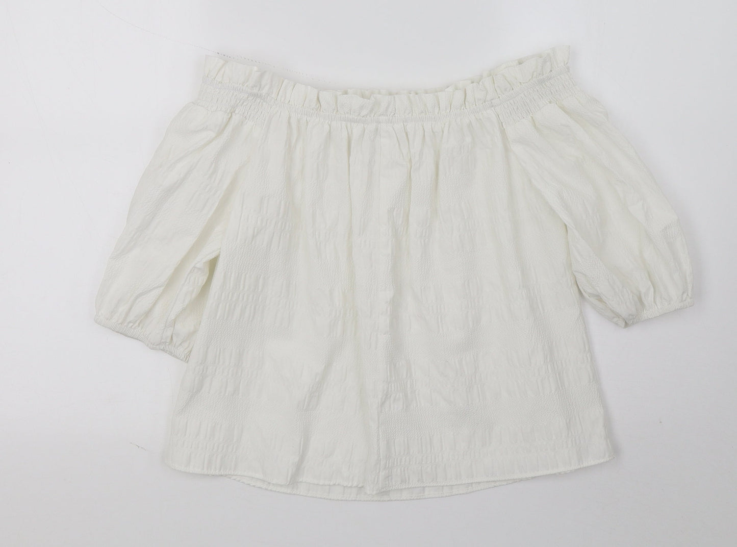 George Womens White   Basic Blouse Size 8