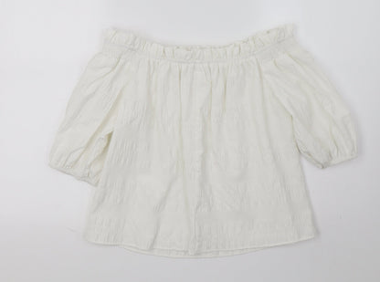 George Womens White   Basic Blouse Size 8