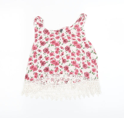 Womens UK Size 6 H&M White Basic Tank