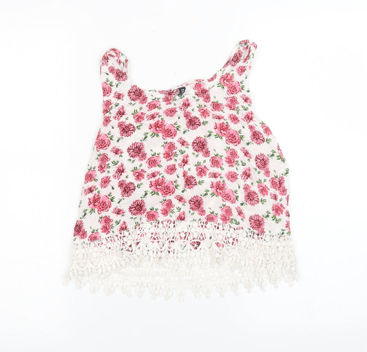 Womens UK Size 6 H&M White Basic Tank