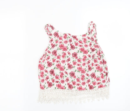 Womens UK Size 6 H&M White Basic Tank