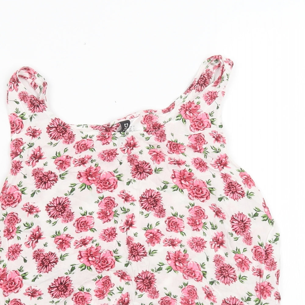 Womens UK Size 6 H&M White Basic Tank