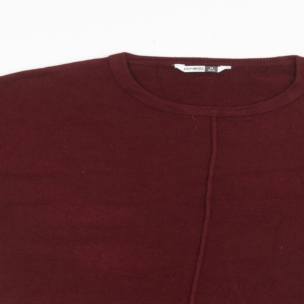 pep & co Womens Red   Pullover Sweatshirt Size 14
