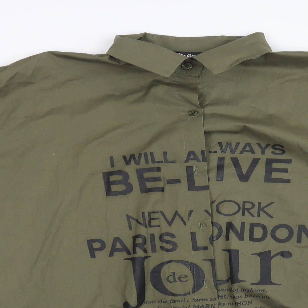 stylewise Mens Green    Button-Up Size M