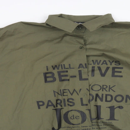 stylewise Mens Green    Button-Up Size M