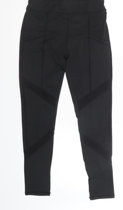 Womens UK Size S Preworn   Black Leggings