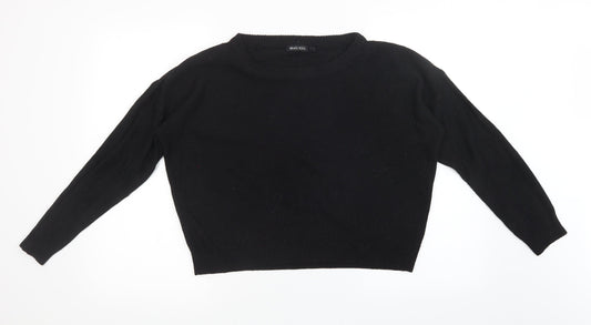 Brave Soul Womens Black   Pullover Sweatshirt Size S