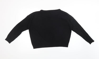 Brave Soul Womens Black   Pullover Sweatshirt Size S