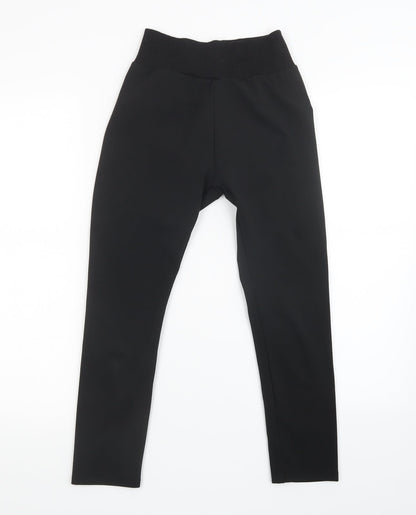 Womens UK Size 6 PRETTYLITTLETHING Regular Fit Sweatpants Black Trousers