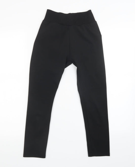 Womens UK Size 6 PRETTYLITTLETHING Regular Fit Sweatpants Black Trousers