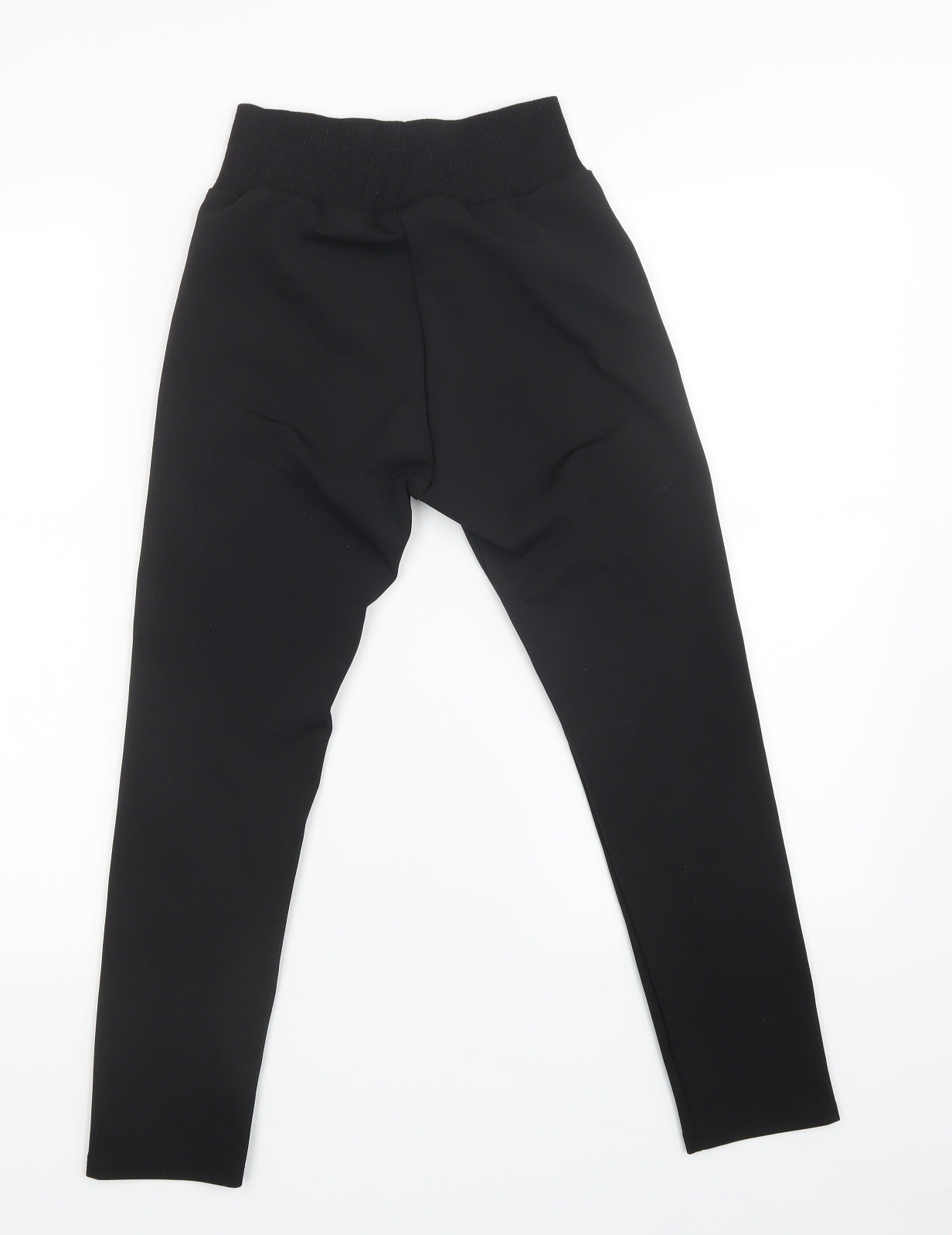 Womens UK Size 6 PRETTYLITTLETHING Regular Fit Sweatpants Black Trousers