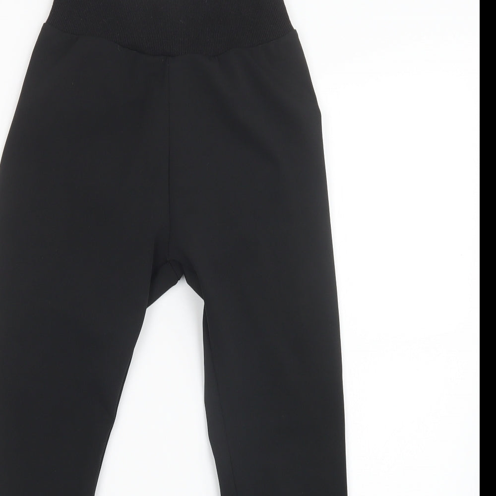 Womens UK Size 6 PRETTYLITTLETHING Regular Fit Sweatpants Black Trousers