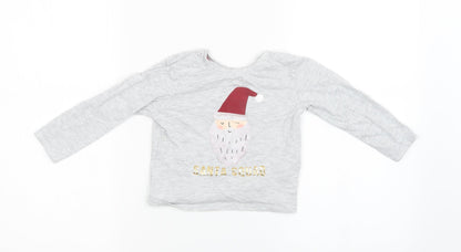 Primark Girls Grey   Pullover Sweatshirt Size 2-3 Years  - Christmas