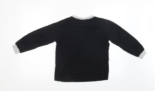 Preworn Boys Black   Pullover Sweatshirt Size 7-8 Years