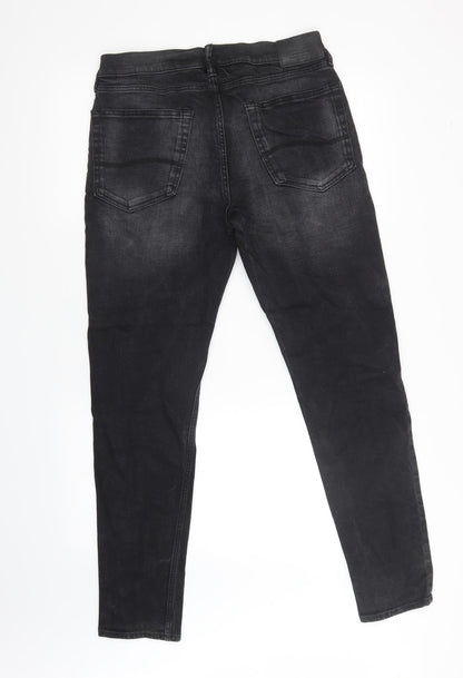 Womens UK Size 32 Marks and Spencer Regular Fit Straight Black Jeans