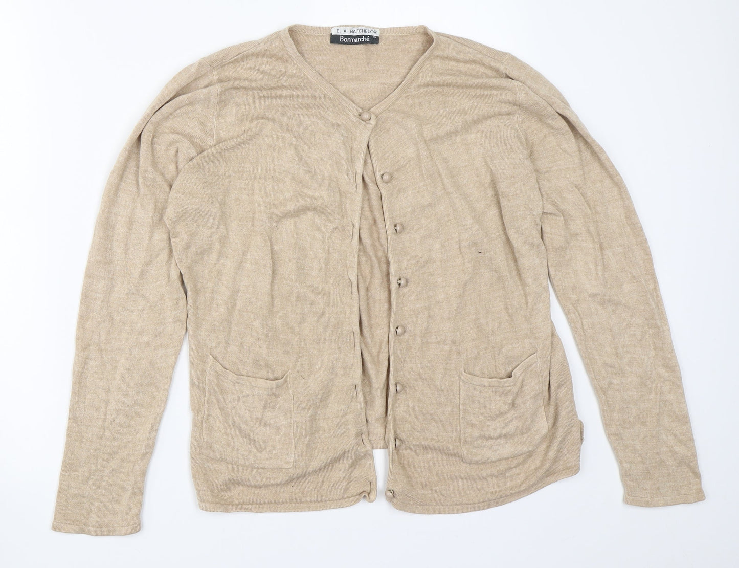 Womens UK Size S Bonmarché Beige Cardigan Jumper