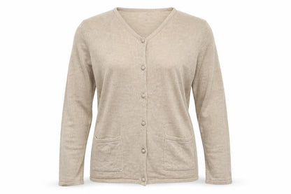Bonmarché Womens Beige Cardigan Jumper Size S