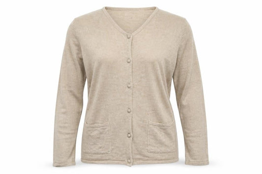 Bonmarché Womens Beige Cardigan Jumper Size S