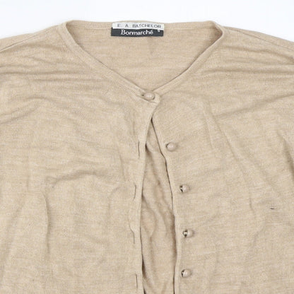 Womens UK Size S Bonmarché Beige Cardigan Jumper